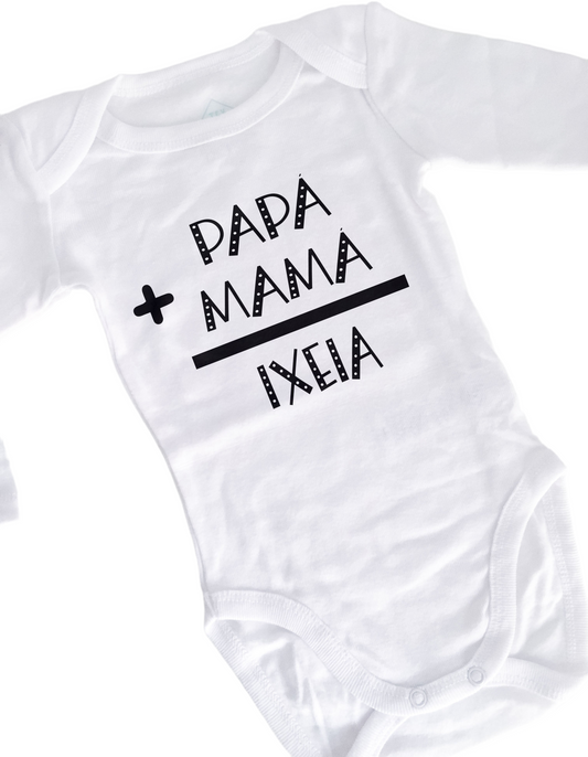 Body papá + mamá = Nombre bebé