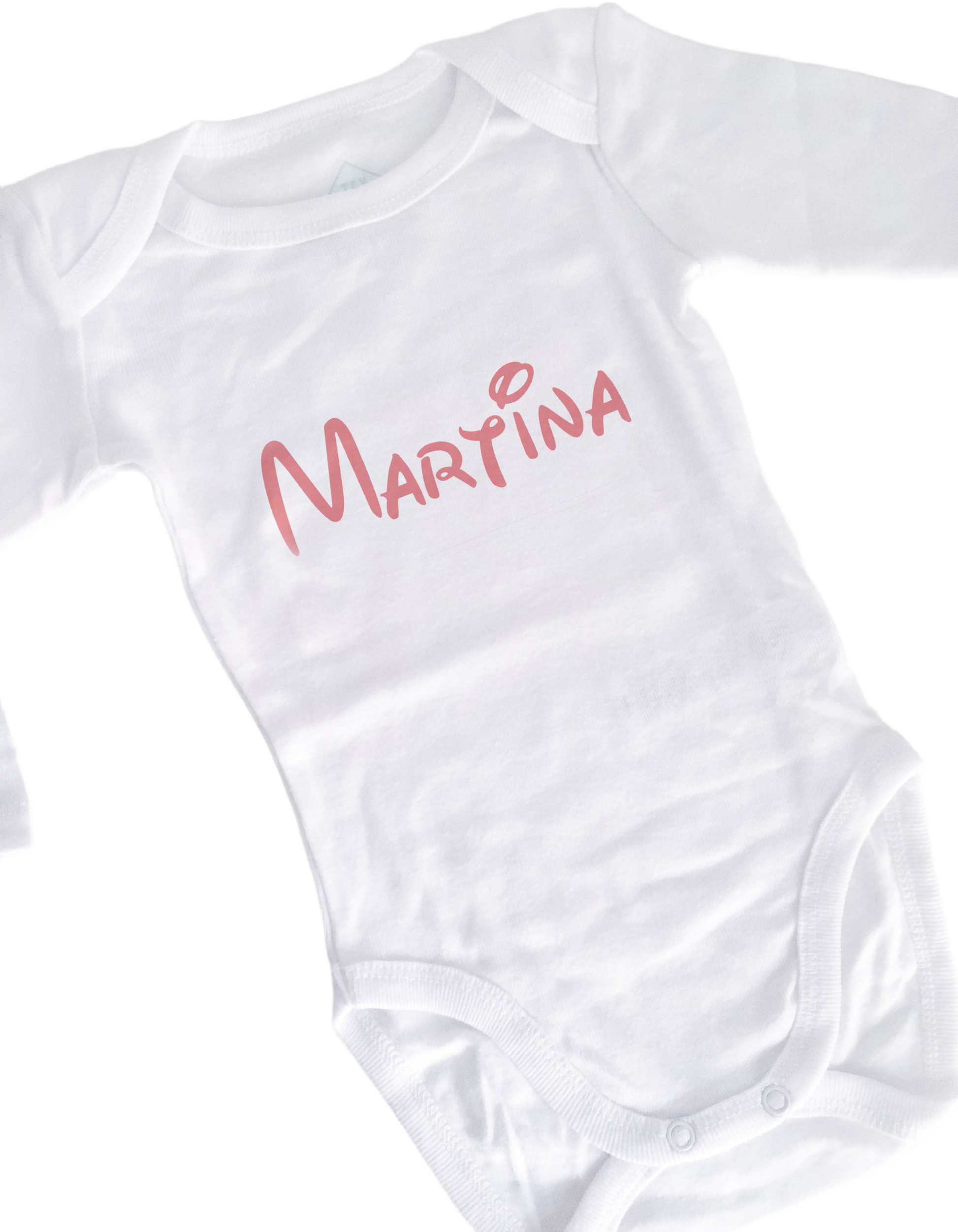 Body personalizado letra Disney rosa