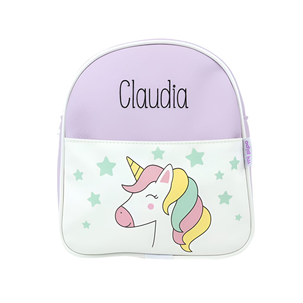 Mochila unicornio personalizada con nombre