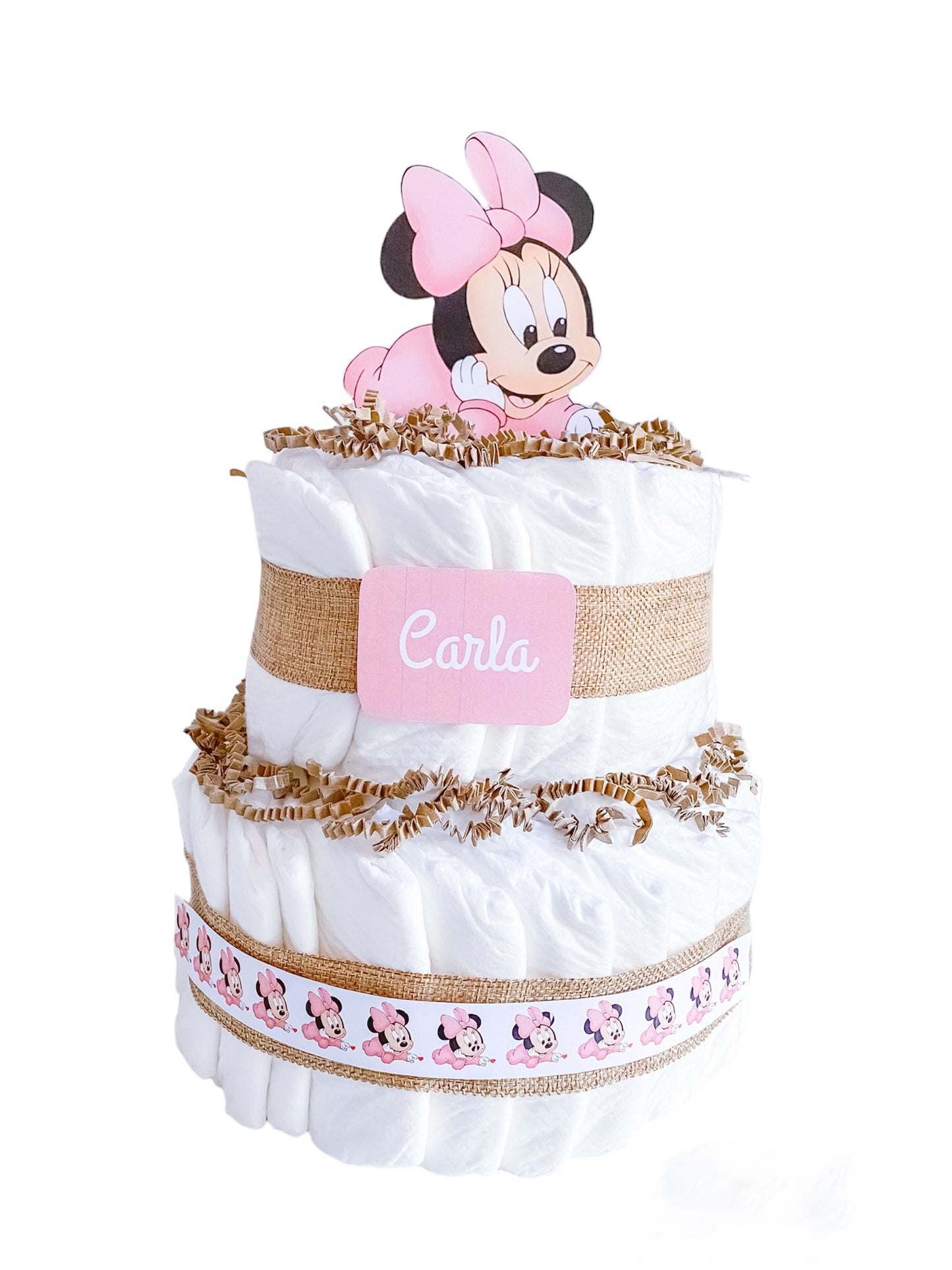 Tarta de pañales minnie