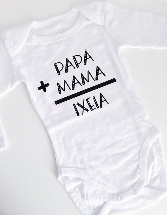 Body papá + mamá = Nombre bebé
